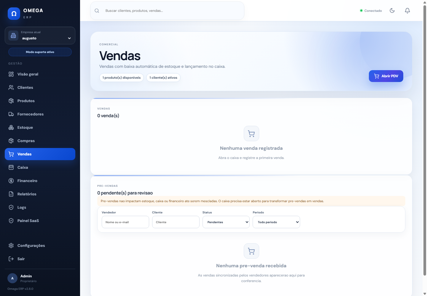 Gestão de vendas